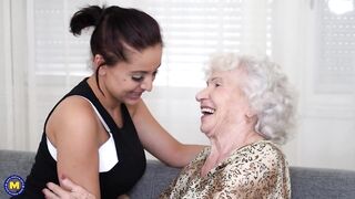 Hot Teen With Huge Natural Tits Loves Visiting Granny's House