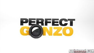 Lesbian licking her asshole clean of his load