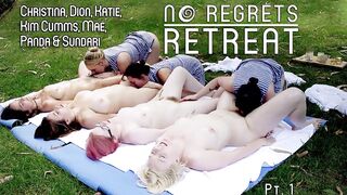 Christina, Dion, Katie, Kim Cumms, Mae, Panda & Sundari - No Regrets Retreat - Kristina Blond