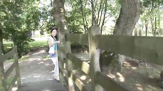 The first time in the ass for this fiery brunette