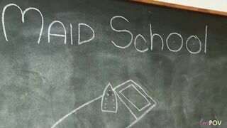 Sexy blond girl gets her pussy pleased by a horny MILF