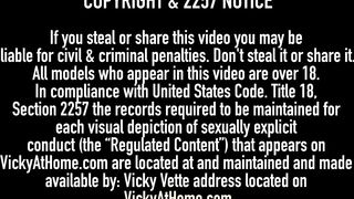 Here Cum The Water Works! Vicky Vette and Sara Jay Squirt With Sybian!