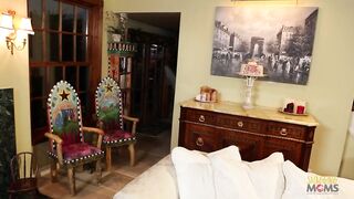 Trying on the gown, but trying pussy licking is way better