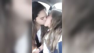 Perfect and unexpected lesbian kiss