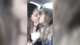 Perfect and unexpected lesbian kiss