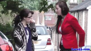 Britsh milf lures holy babe home for lez fun