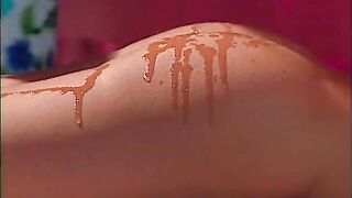 Cute busty lesbians love to play rough