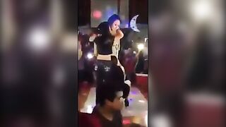 Horny crunk lesbian ladies licking the dancer