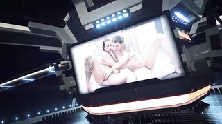 Lesbian Orgasm Challenge With Tori Avano and Riley Daniels Wrestling Making Each Other Squirt