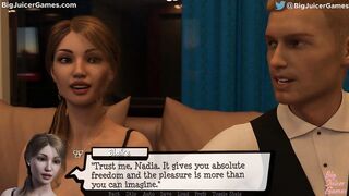 Pandora's Box #16: Two lesbian swingers having fun with a strap-on (HD gameplay)