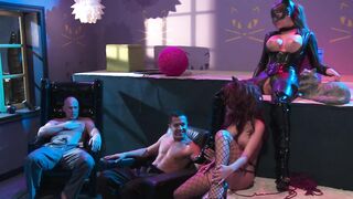 costume party ends in brutal sex!