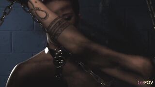 Thrilled lesbian slaves worship their master and succumb to her during a BDSM gangbang