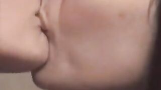 long tongued lesbian in deep passionate kissing