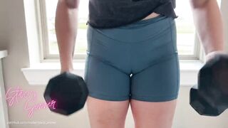 My girlfriend's cameltoe is irresistible so we fucked on our kitchen counter - TEASER