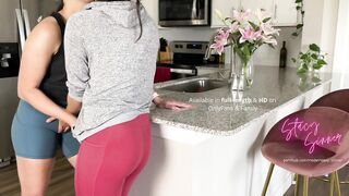 My girlfriend's cameltoe is irresistible so we fucked on our kitchen counter - TEASER