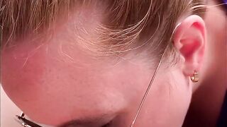 POV Public Pussy Licking! Ginger Sucks My Large Clit Hard