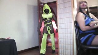 Black and White BBW Wash Down Male Stripper