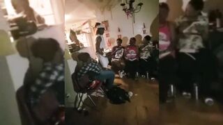 Black and White BBW Wash Down Male Stripper