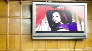 Interview with a blondie somehow always turns into a threesome lesbo fuckfest on the table