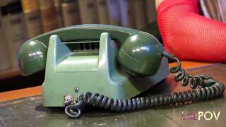 Ebony lesbian babe walked into a new studio in town