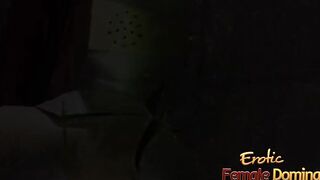 Huge tits master kept a big tits girl in her dark room