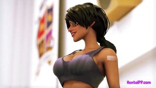 Two Lesbian [Ebony&White] Fuck At School - 3D Hentai