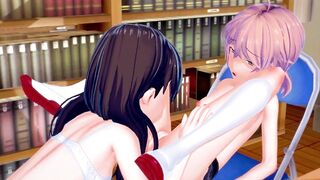 Bloom Into You Yuu x Touko Lesbian 3D Hentai