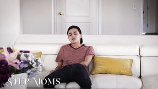 Step Mom Teaches Her Petite Daughter in law How To Give A Blowjob - MILFED