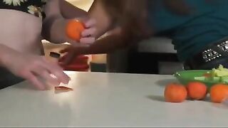 Lesbian initiation in sofa