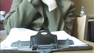 Hot redhead dominatrix punishes sexy girlfriend in public