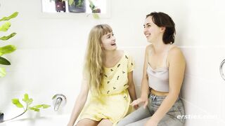 Lesbian Babe Plays With Her Friend's Hairy Pussy