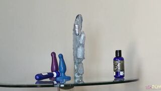 Unstoppable lust for anal is quenched when the lesbians ram their tight ebony assholes with a sex toy
