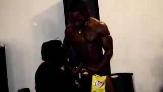 Slut Sucks Stripper Dick After He Cooked It Must See