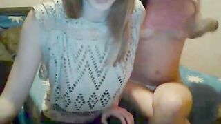Two Girls kissing on Webcam (Two Hot)