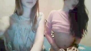 Two Girls kissing on Webcam (Two Hot)