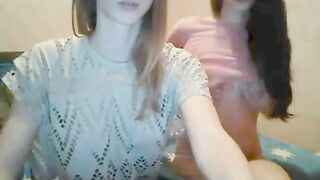 Two Girls kissing on Webcam (Two Hot)