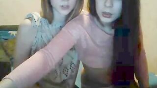 Two Girls kissing on Webcam (Two Hot)