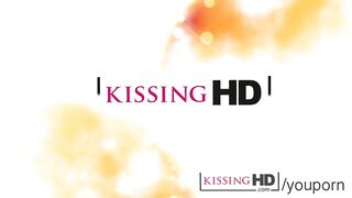 Kissing HD Innocent blonde and sexy redhead get wet with sensual foreplay