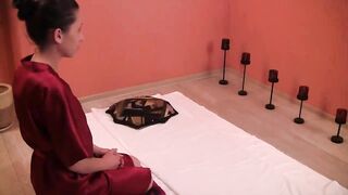 Hot masseuse and virgin girl massage