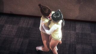 school girl fingering her friend in class room