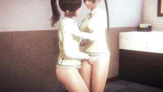 school girl fingering her friend in class room