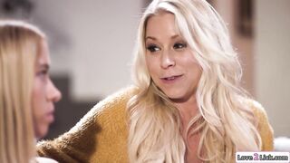 Lesbian stepmom licks petite stepdaughter cunt and they trib (Big Tits, Big Tits)