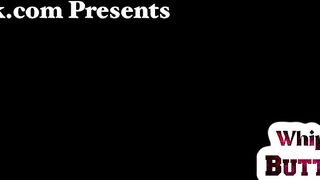 WHIPPED ASS - Ebony lezdom mistress gets licked by submissive BDSM redhead