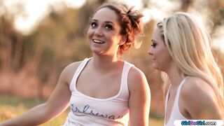 Busty teen facesitting petite small tits lesbian blinde date (Big Tits, Big Tits)