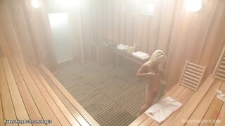 Lesbians have anal adventure in sauna (Krissy Lynn, Holly Hanna, Nickey Huntsman)