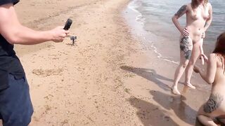People saw us shooting porn on a public beach
