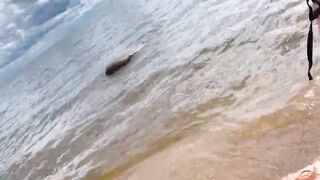 People saw us shooting porn on a public beach