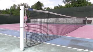 Four Teen Fight For A Tennis Court And Finish In A Lesbian Orgy (Big Tits, Big Tits)