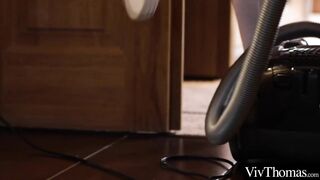 Beautiful lesbian licks her maids pussy