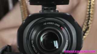Female Agent Sexy asian model licks and tastes her first pussy